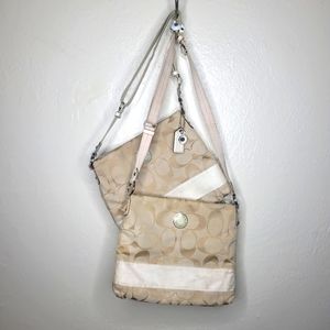 Coach TWO Signature Canvas Stripe File Bags